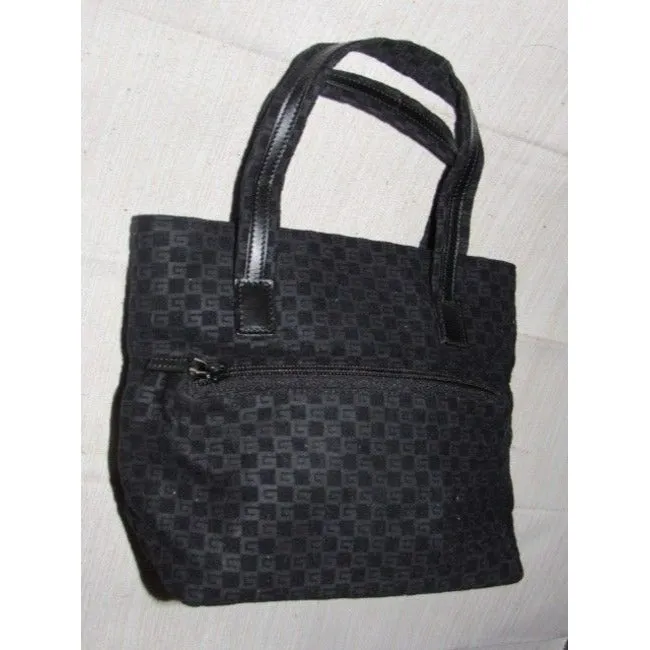 Gucci Vintage Black And Brown Square G Logo Print