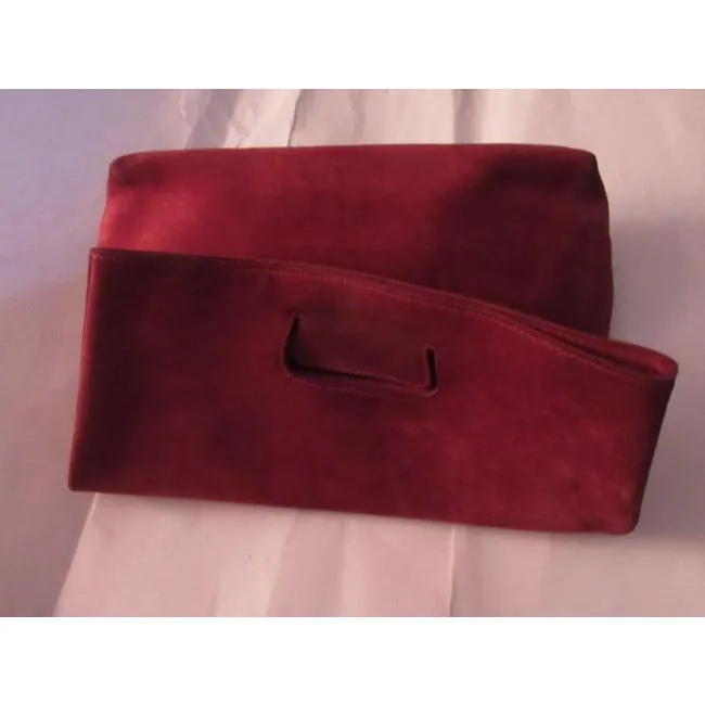 Gucci Vintage Pursesdesigner Purses Red Suede And Leather Leathersuede Tote