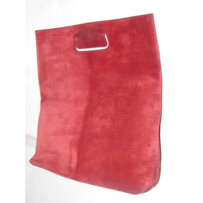 Gucci Vintage Pursesdesigner Purses Red Suede And Leather Leathersuede Tote