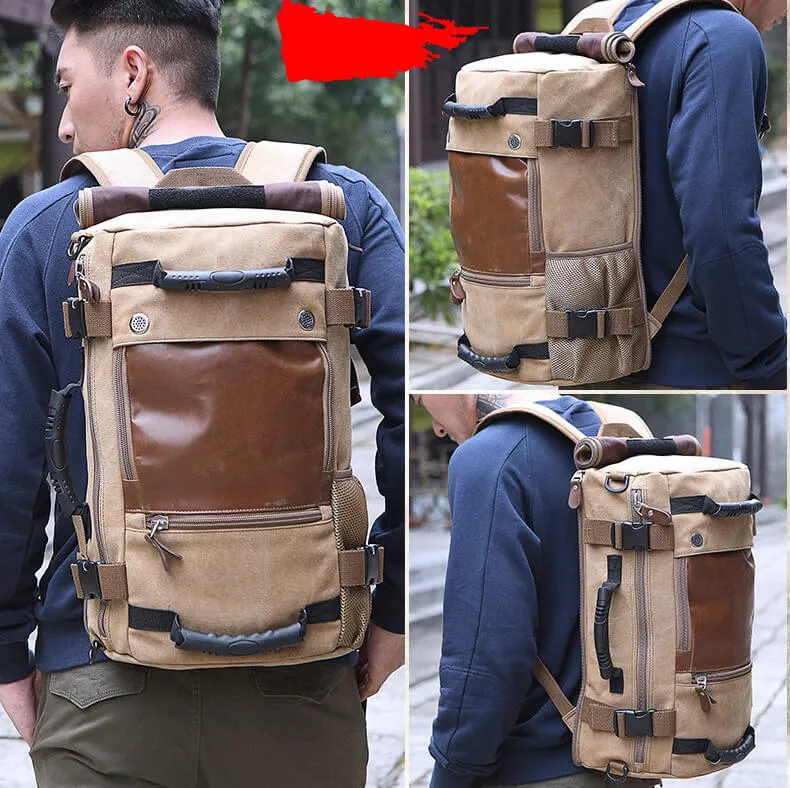 High-Grade Men's Luggage Bag, Shoulder Bag, Canvas Travel Backpack, Handbag KA208