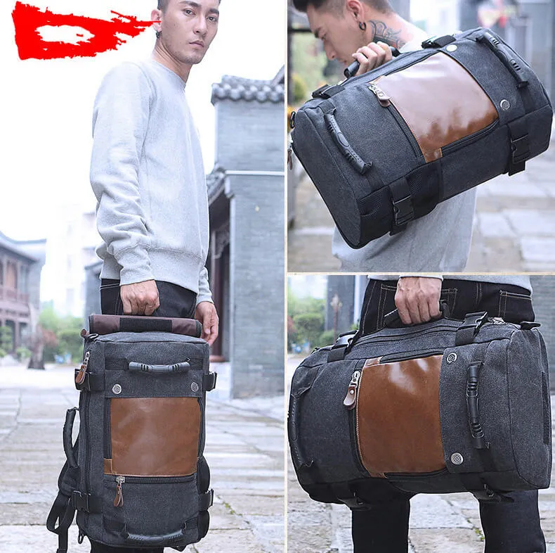 High-Grade Men's Luggage Bag, Shoulder Bag, Canvas Travel Backpack, Handbag KA208