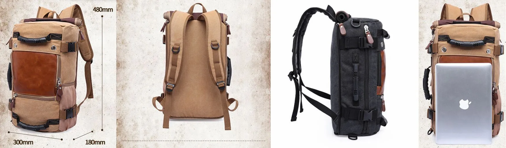 High-Grade Men's Luggage Bag, Shoulder Bag, Canvas Travel Backpack, Handbag KA208