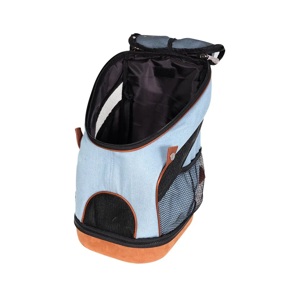 Ibiyaya Denim Fun Lightweight Pet Carrier Dog Backpack 2.0