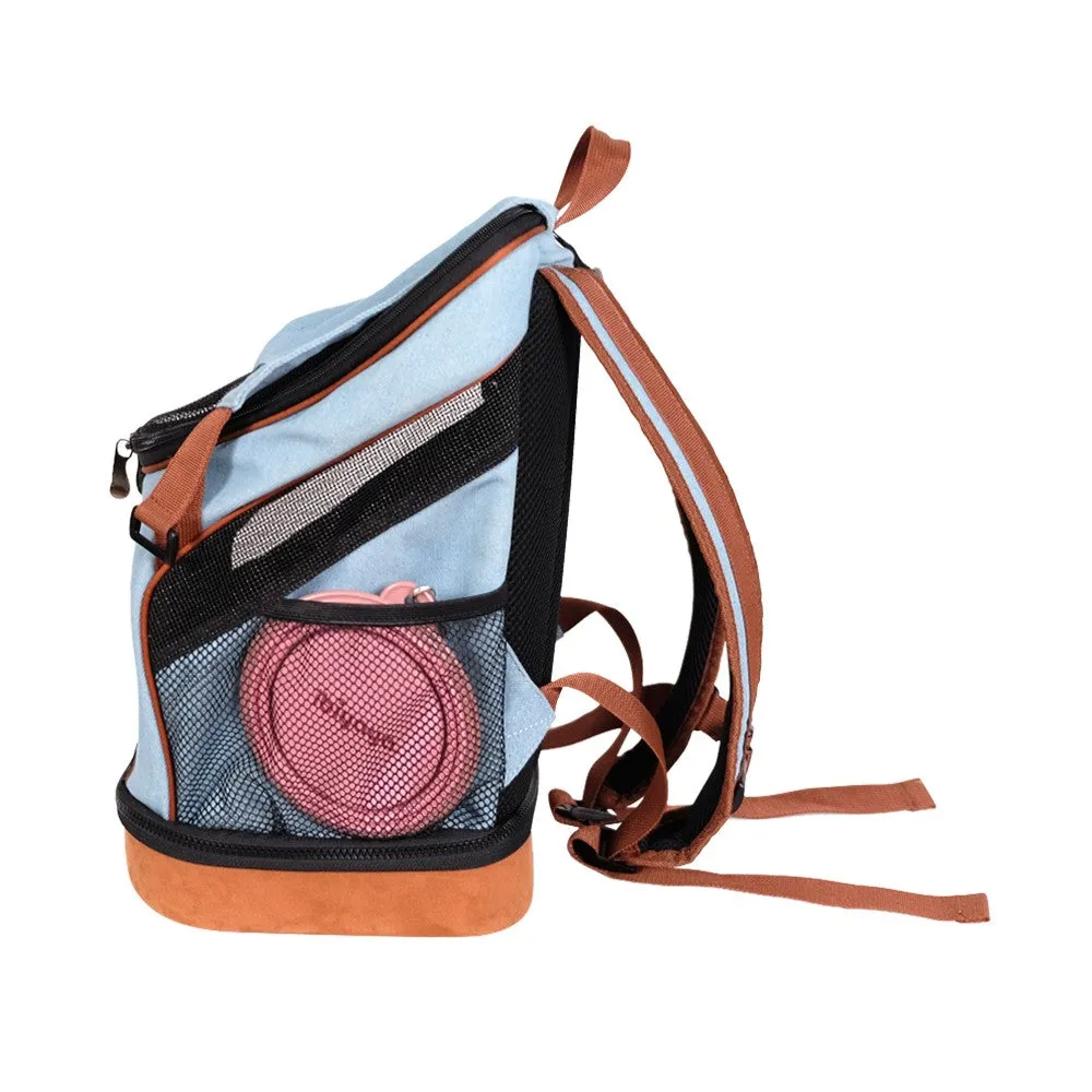 Ibiyaya Denim Fun Lightweight Pet Carrier Dog Backpack 2.0