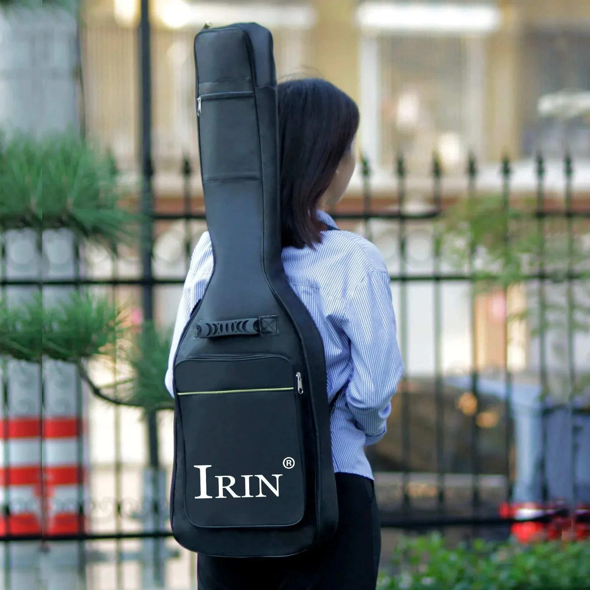IRIN Electric Guitar Bag – Waterproof Oxford Cloth Shockproof Storage Backpack
