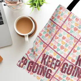 Keep Going: Women's Motivational Small Tote Bag for Everyday Inspiration