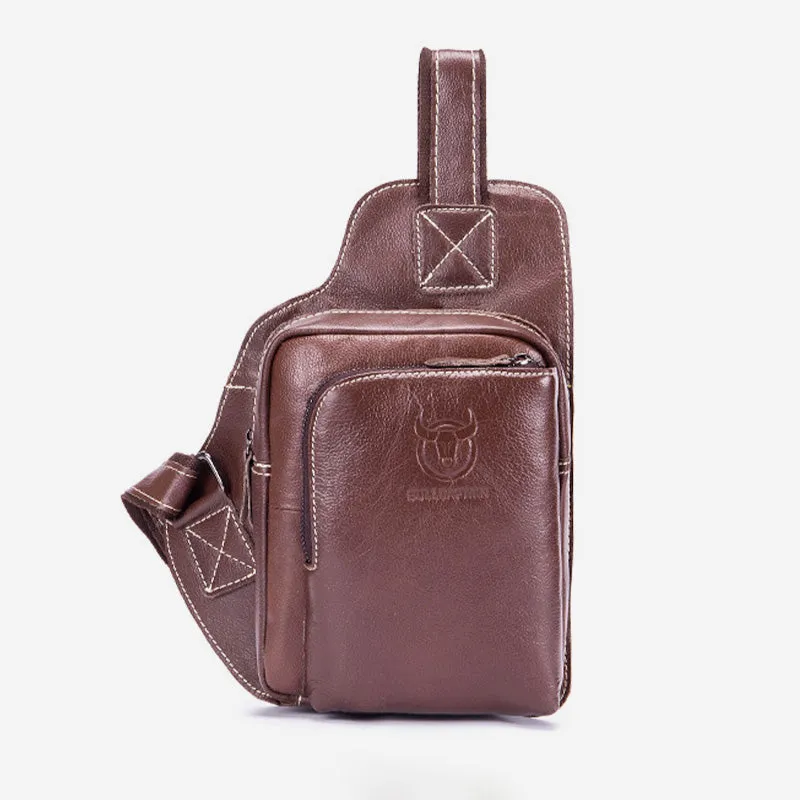 Large Capacity Genuine Leather Sling Bag