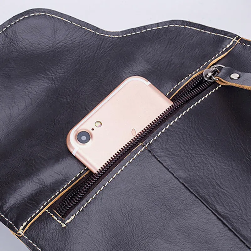 Large Capacity Genuine Leather Sling Bag