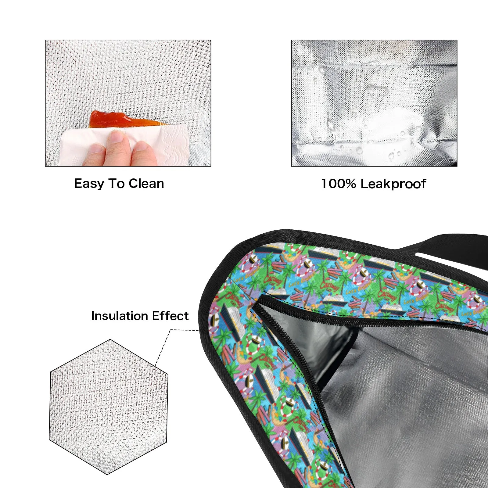Let's Cruise Large Capacity Insulated Tote Bag