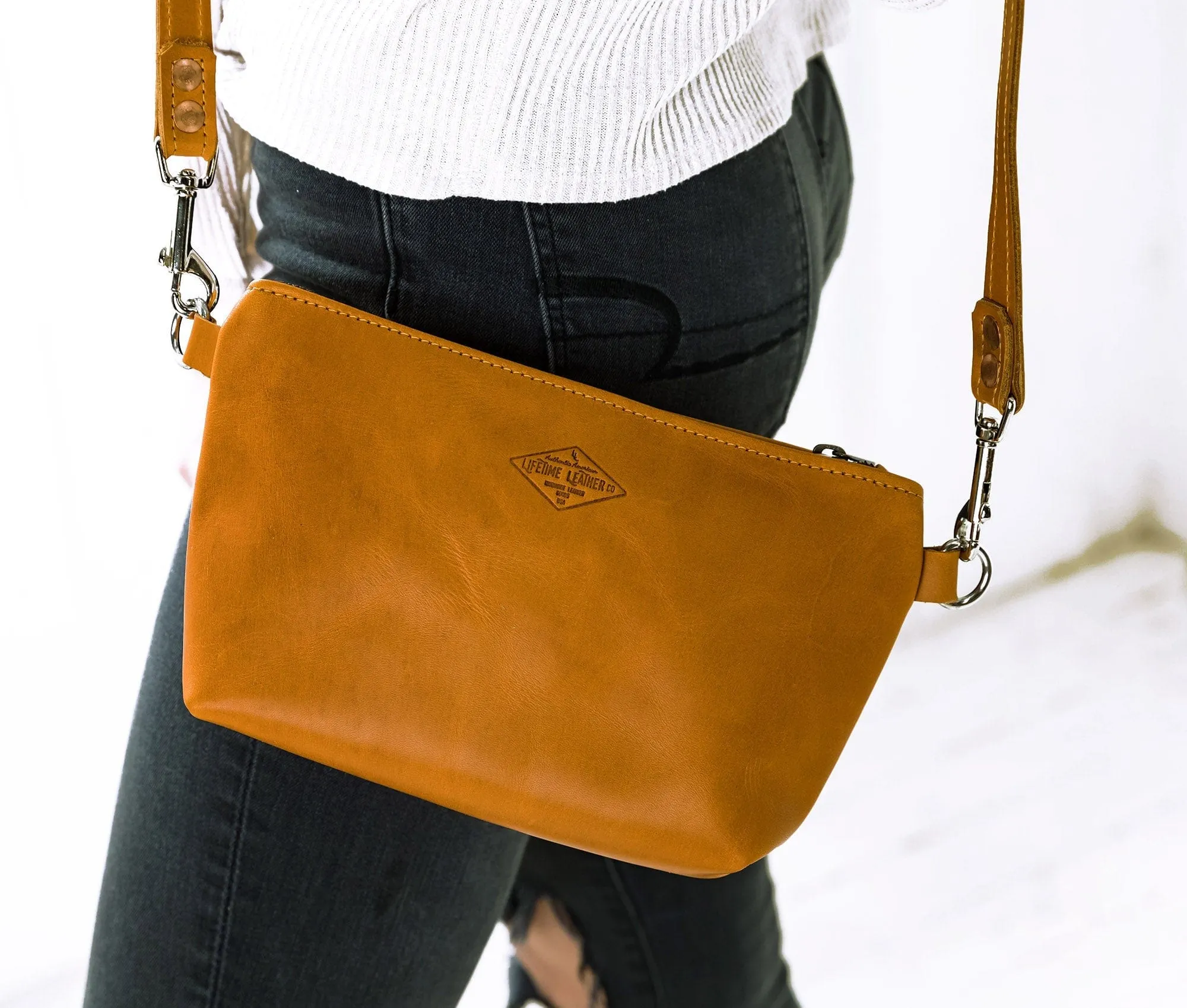 Lifetime Leather Co Women's Crossbody Leather Bag