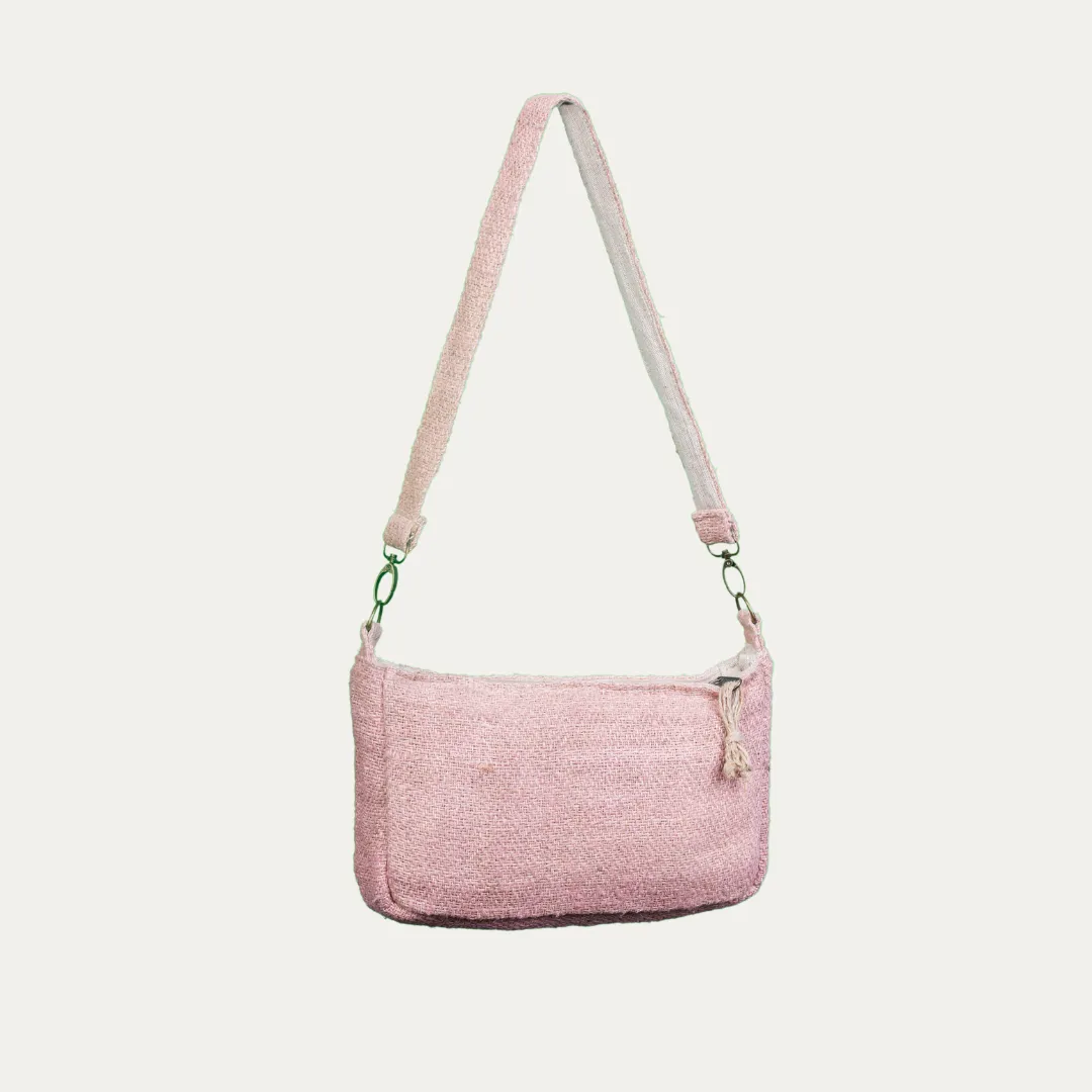 Luna Hemp Shoulder Bag - Light Pink