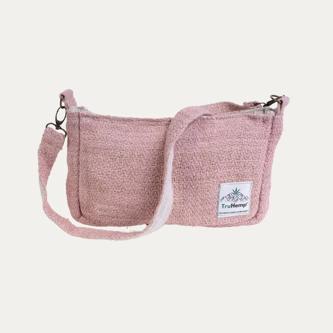 Luna Hemp Shoulder Bag - Light Pink