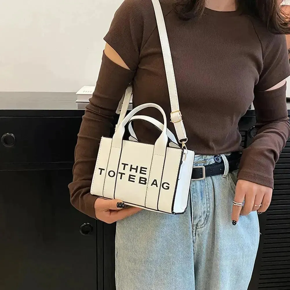 Luxury Designer Tote Bag for Women - Soft PU Shopper Handbag