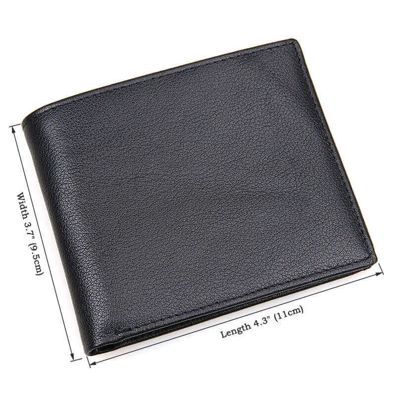 Men's Black Bifold Leather Wallet NZ