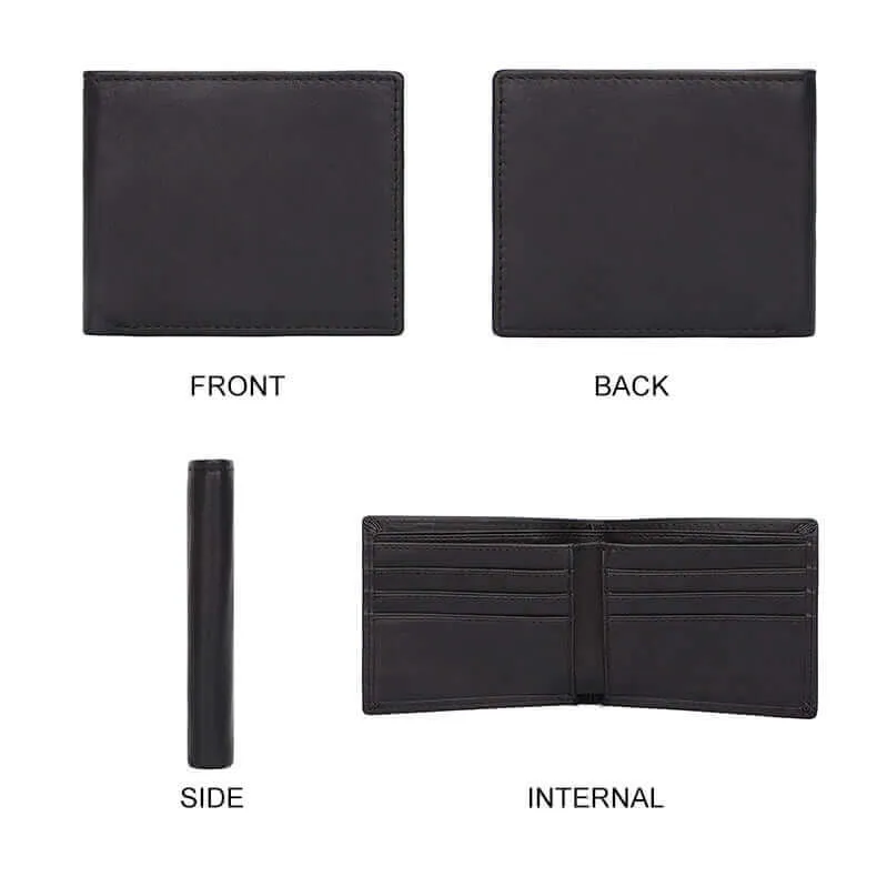 Men's Black Bifold Leather Wallet NZ
