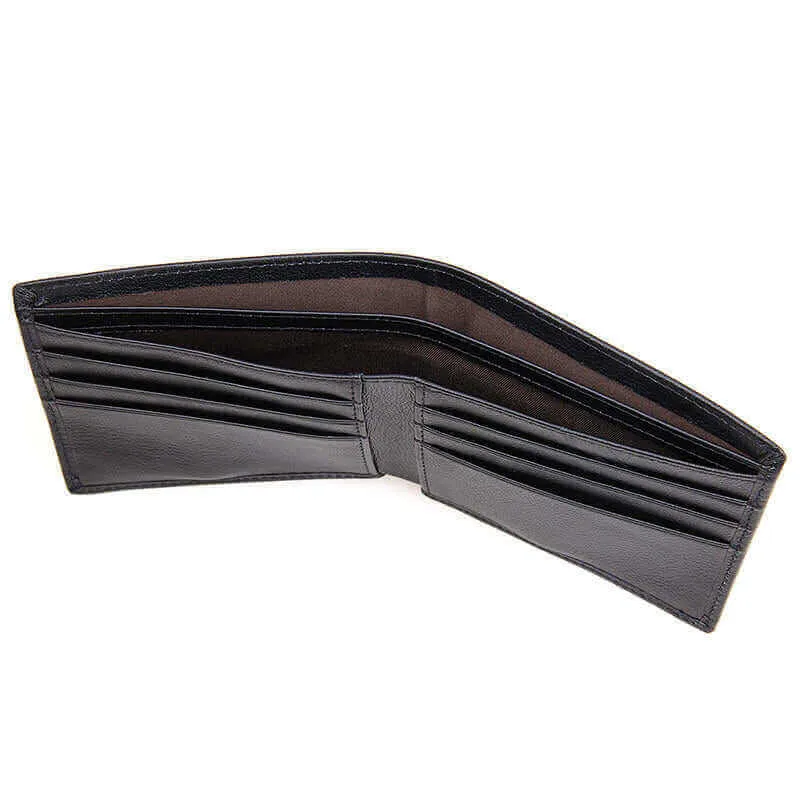 Men's Black Bifold Leather Wallet NZ