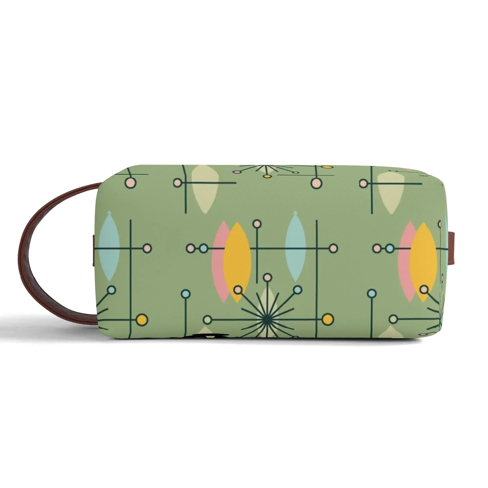 Mid Mod Kitschy Atomic Cat Travel Toiletry Bag