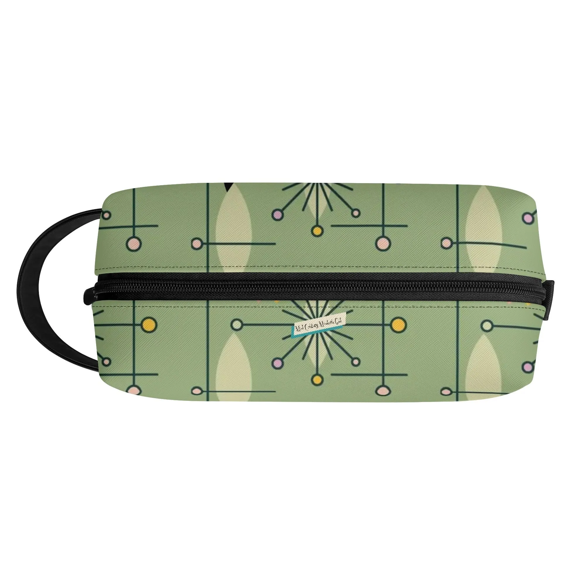 Mid Mod Kitschy Atomic Cat Travel Toiletry Bag