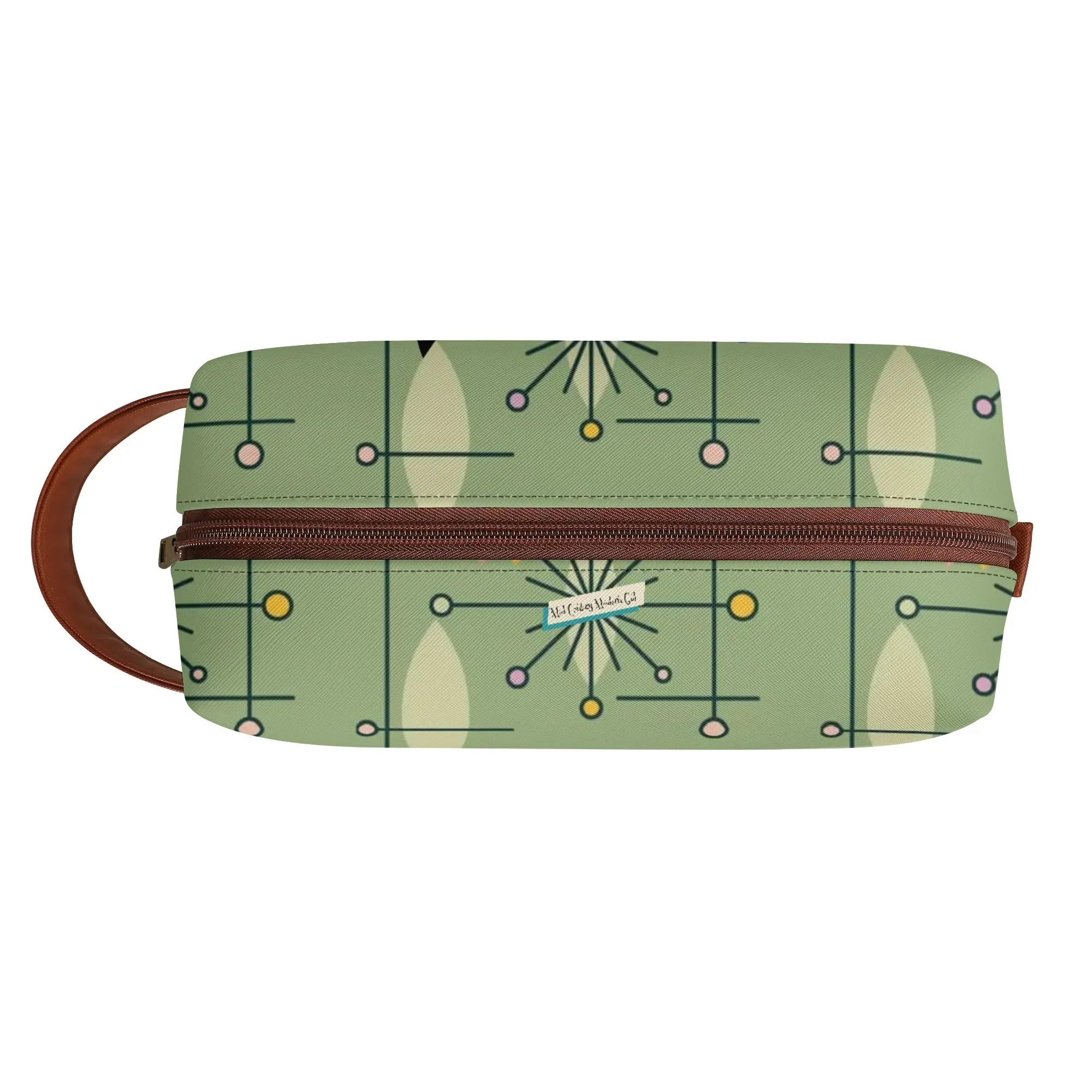 Mid Mod Kitschy Atomic Cat Travel Toiletry Bag