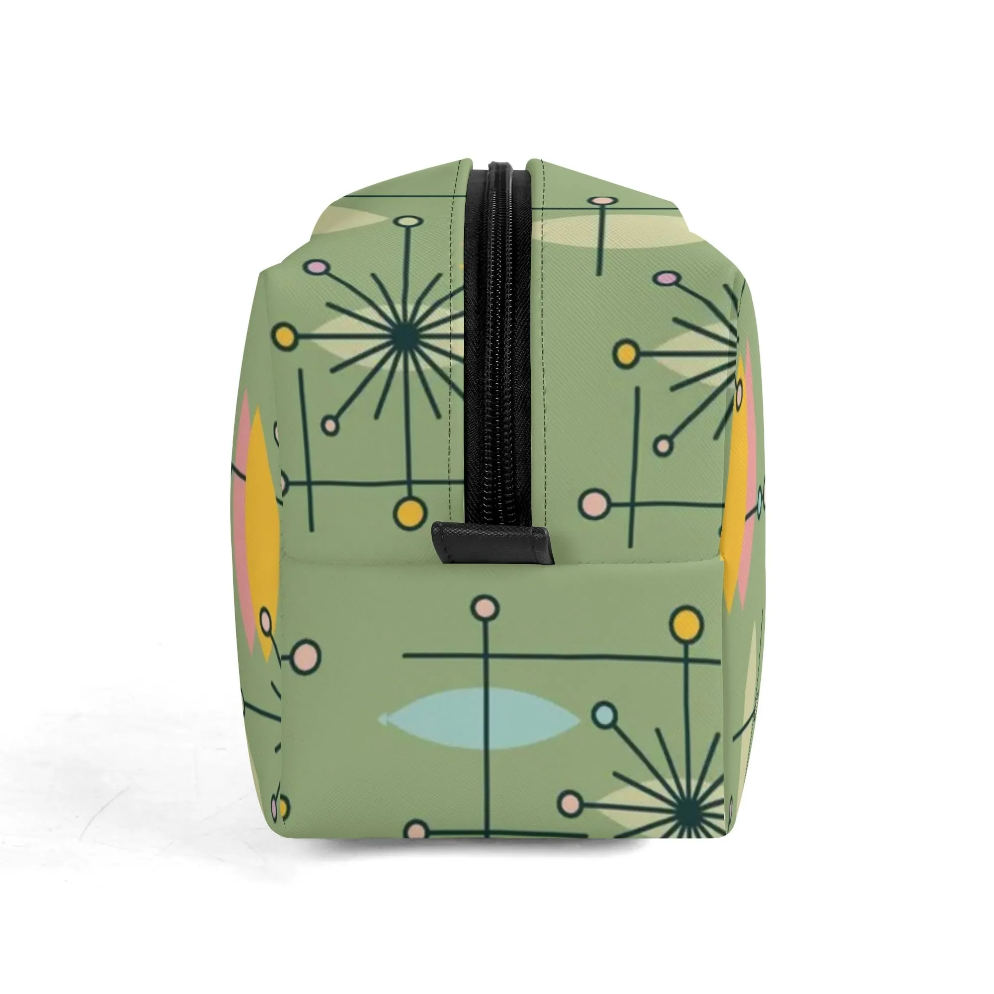 Mid Mod Kitschy Atomic Cat Travel Toiletry Bag