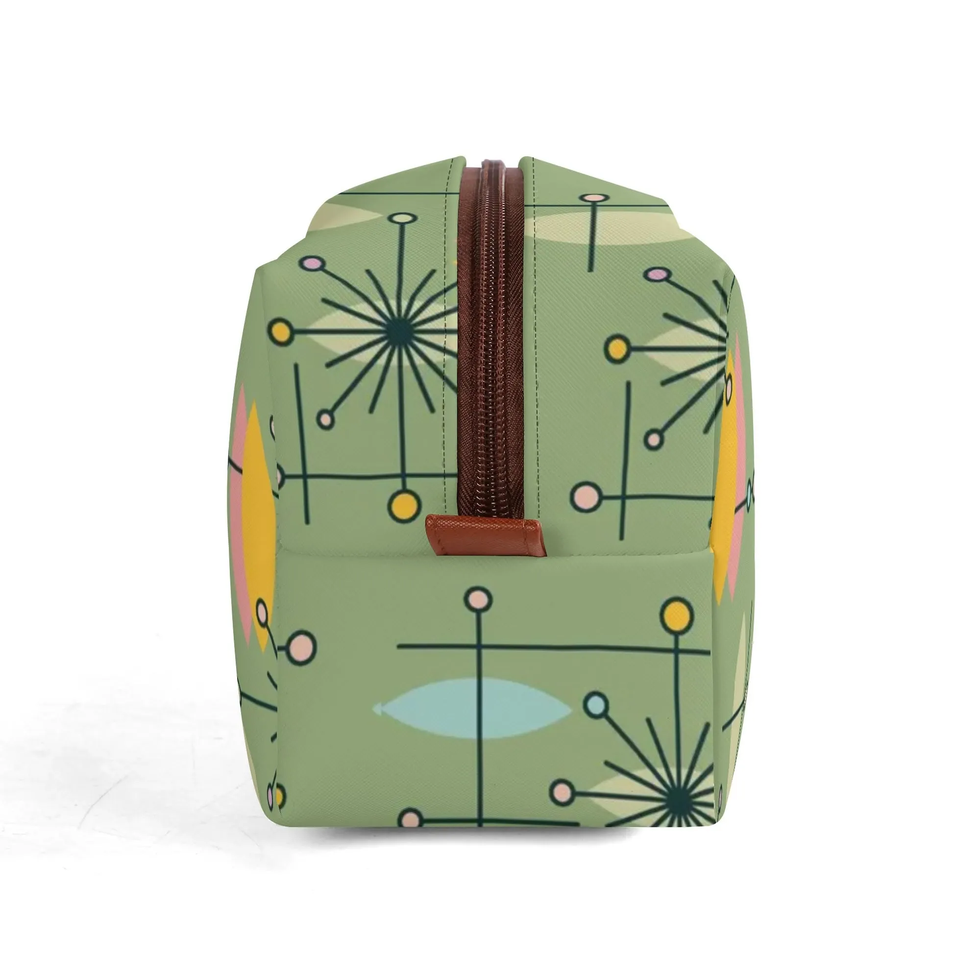Mid Mod Kitschy Atomic Cat Travel Toiletry Bag
