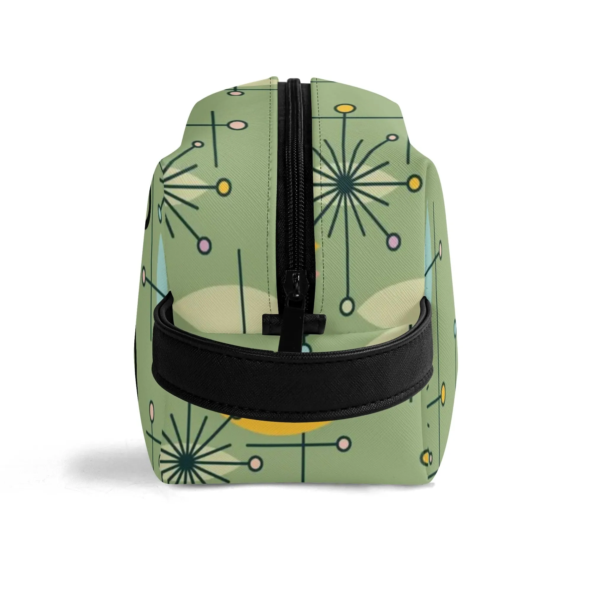 Mid Mod Kitschy Atomic Cat Travel Toiletry Bag