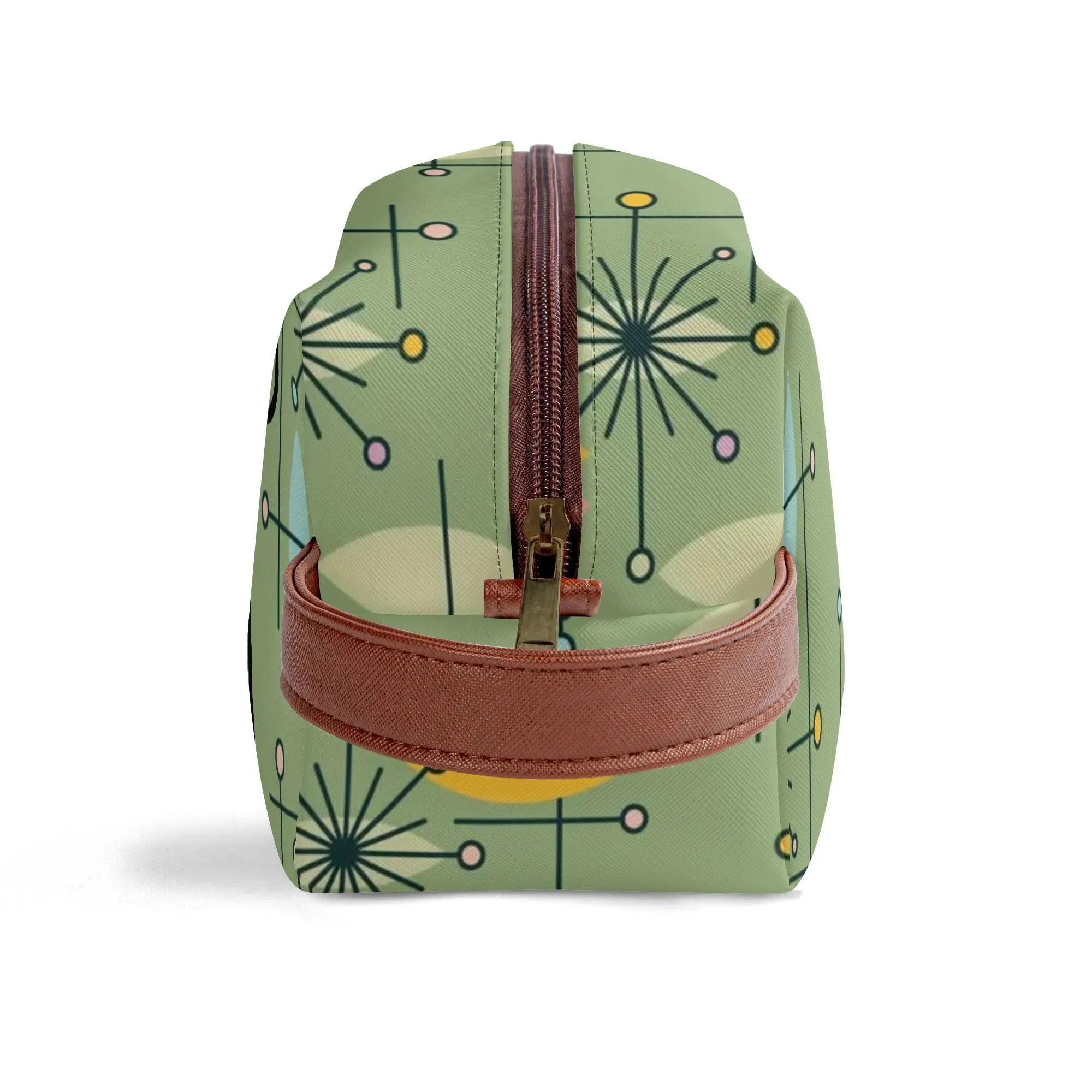 Mid Mod Kitschy Atomic Cat Travel Toiletry Bag