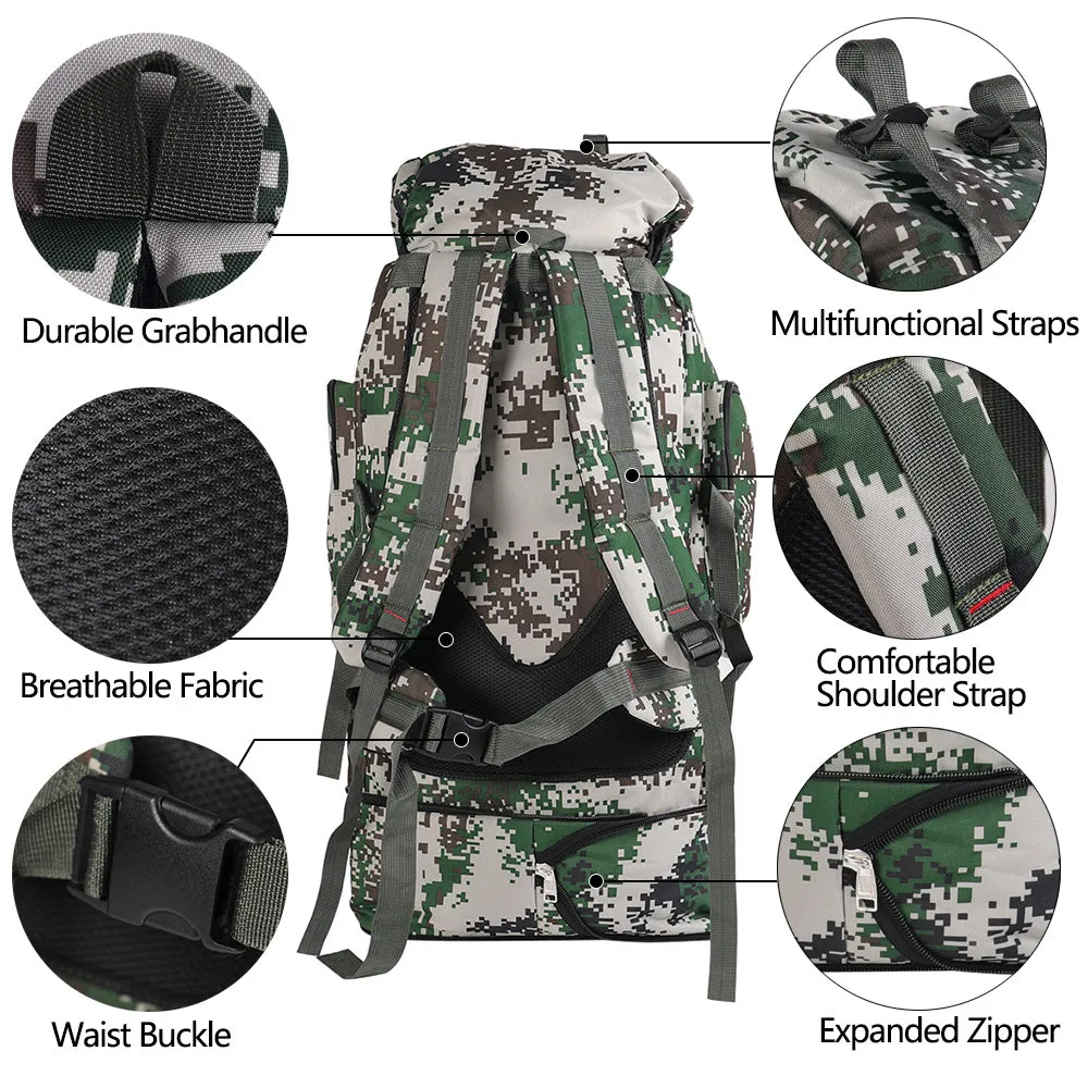 Military Camping Waterproof Camo Hiking Travel Bag