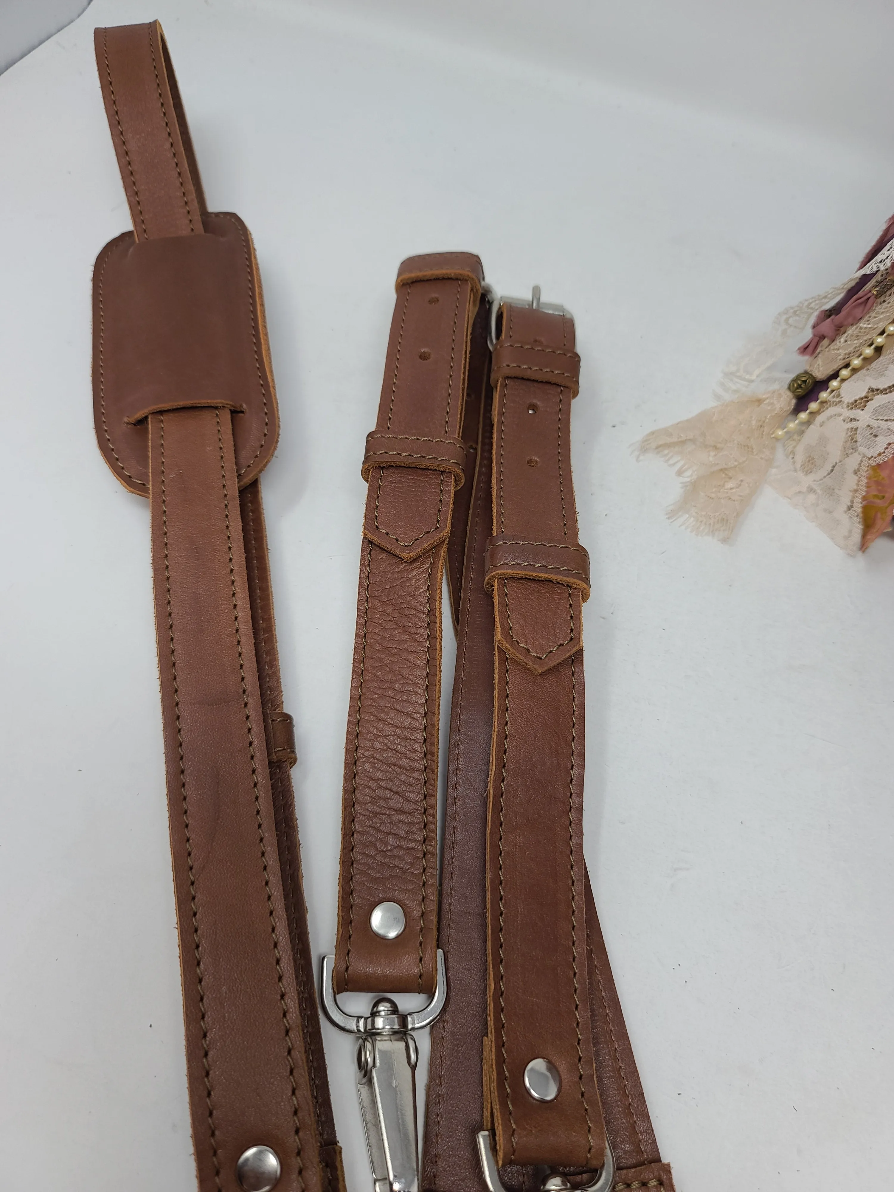 MINI CDB BROWN LEATHER NUTMEG JASPE LINED