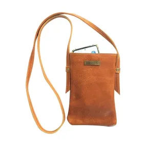Mirelle Womens Leather Cellphone Sling Crossbody Handbag