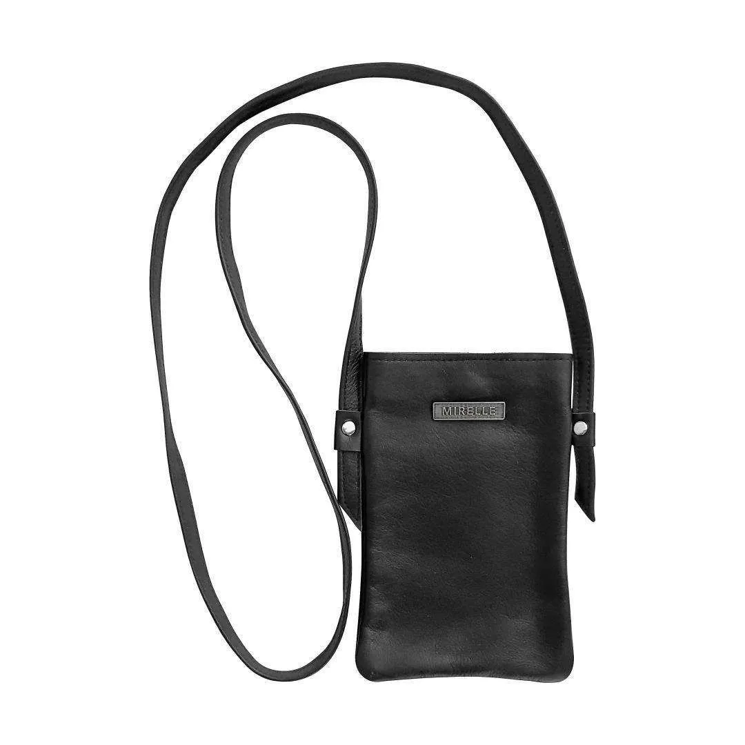 Mirelle Womens Leather Cellphone Sling Crossbody Handbag