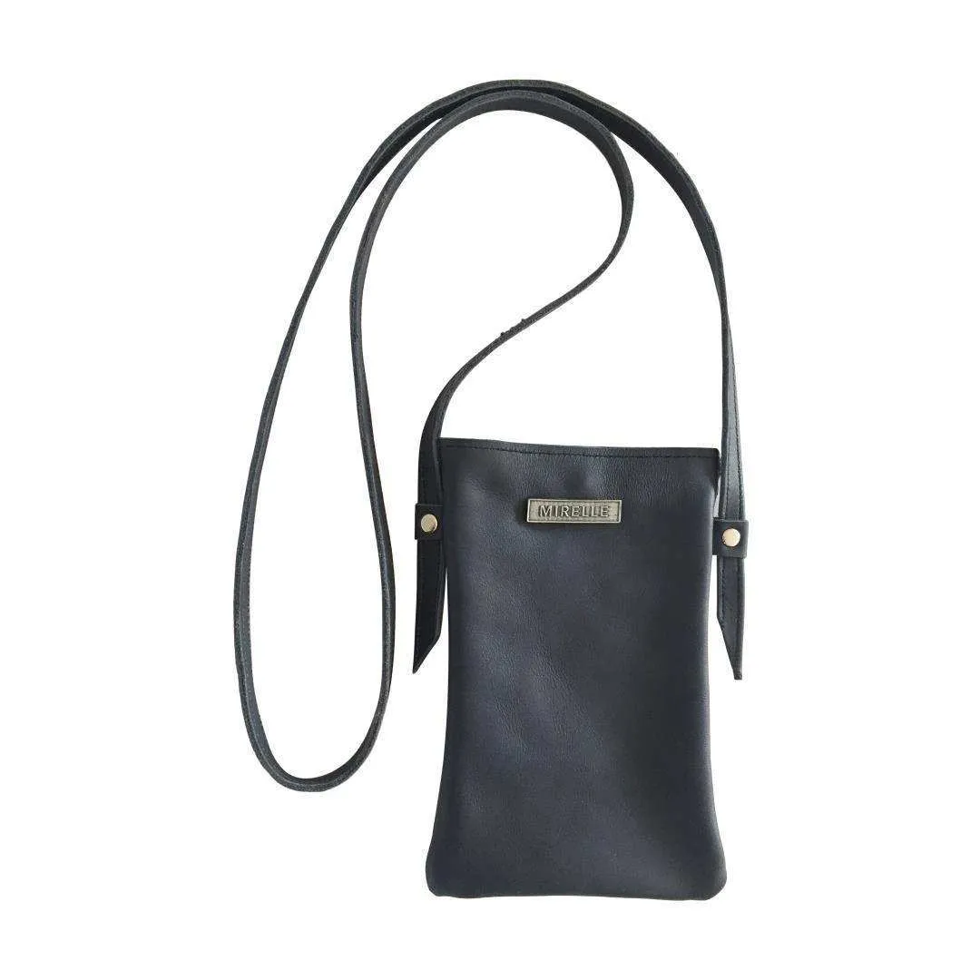 Mirelle Womens Leather Cellphone Sling Crossbody Handbag