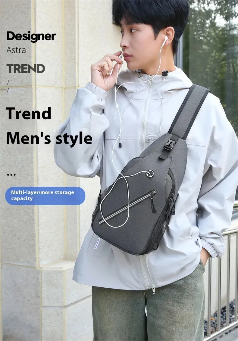New Multifunctional Men's Shoulder Crossbody Bag Male Hard-Wearing Canvas Shoulder Messenger Bags Chest Bag