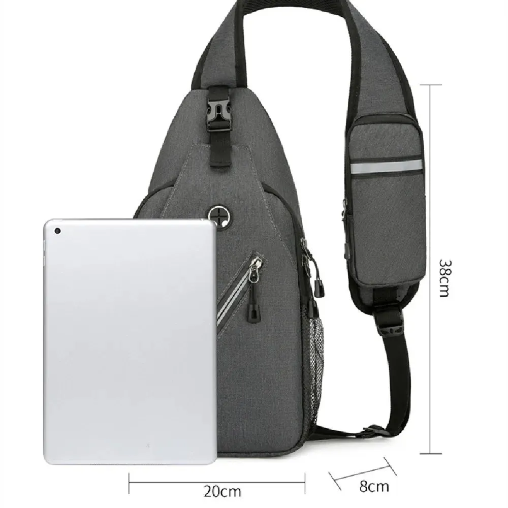 New Multifunctional Men's Shoulder Crossbody Bag Male Hard-Wearing Canvas Shoulder Messenger Bags Chest Bag