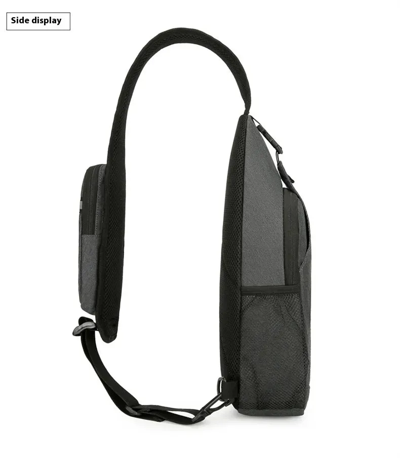 New Multifunctional Men's Shoulder Crossbody Bag Male Hard-Wearing Canvas Shoulder Messenger Bags Chest Bag