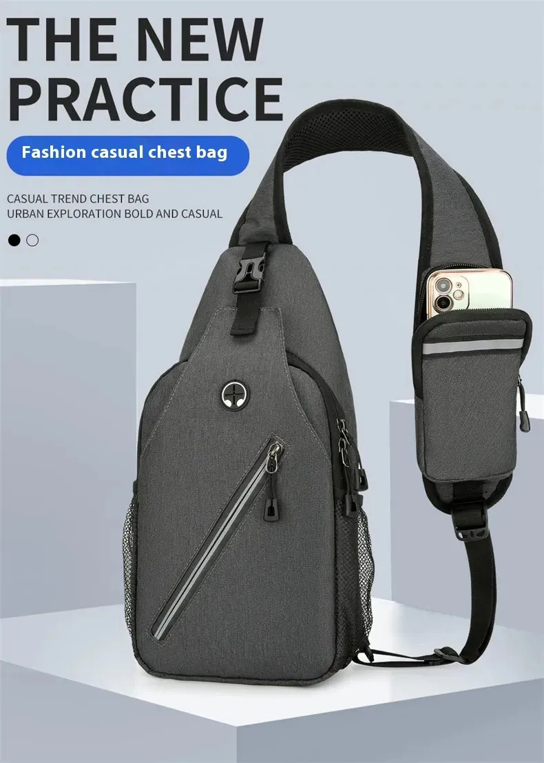 New Multifunctional Men's Shoulder Crossbody Bag Male Hard-Wearing Canvas Shoulder Messenger Bags Chest Bag