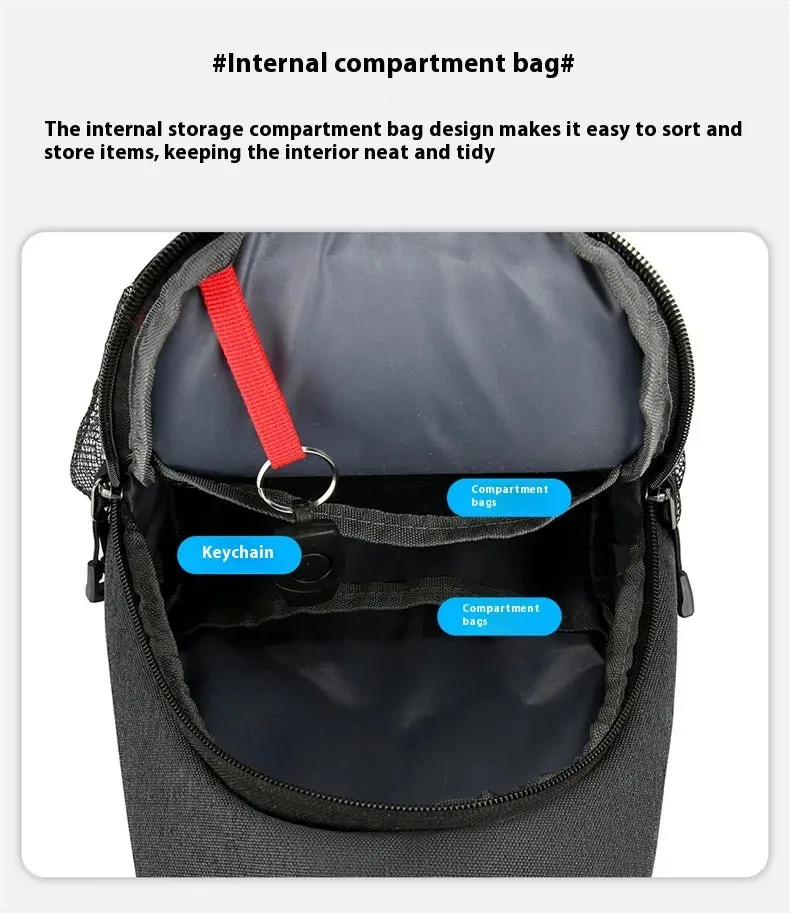 New Multifunctional Men's Shoulder Crossbody Bag Male Hard-Wearing Canvas Shoulder Messenger Bags Chest Bag
