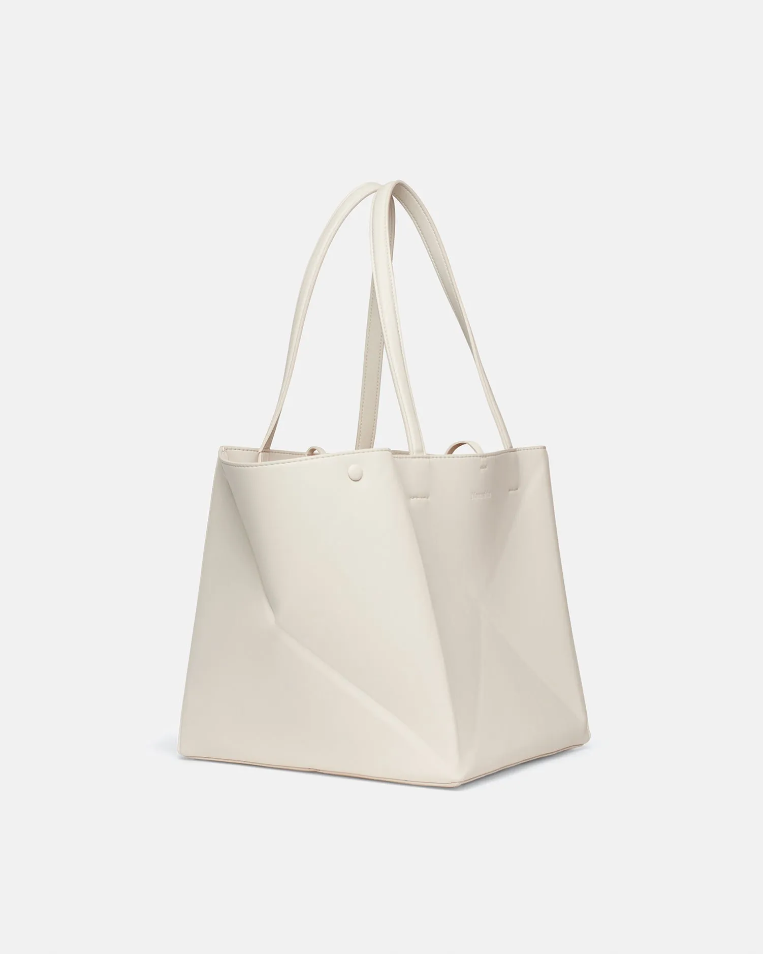 Origami Tote - Alt-Nappa Tote - Crème