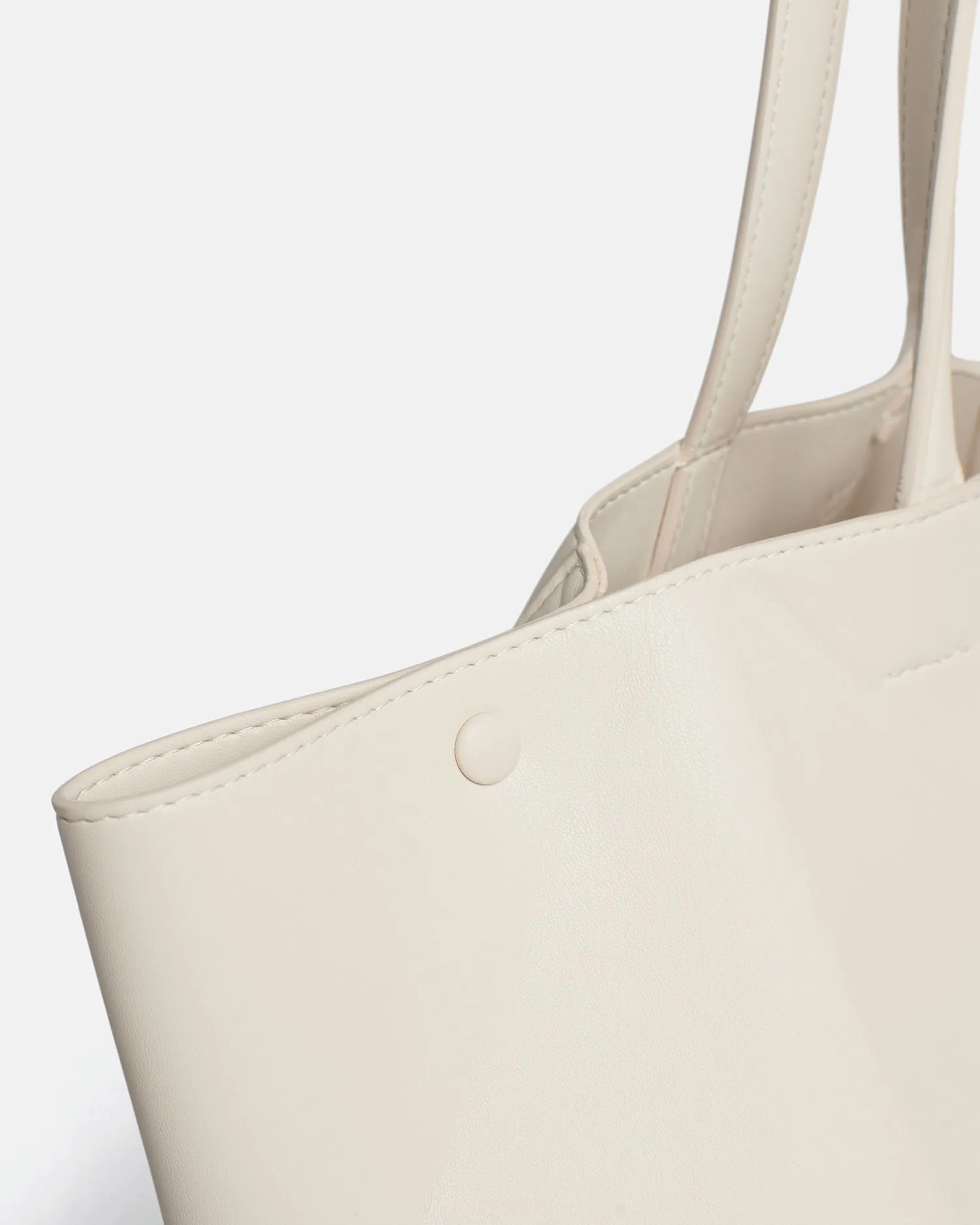 Origami Tote - Alt-Nappa Tote - Crème