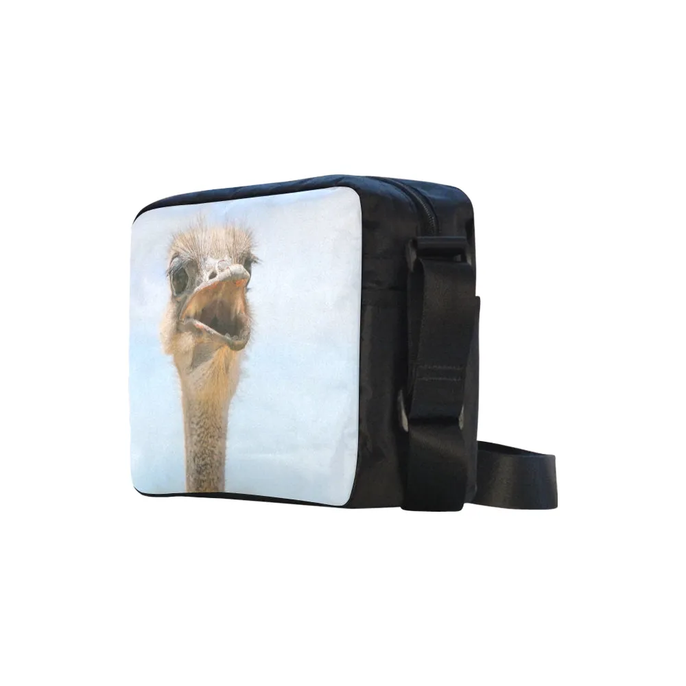 Ostrich Cross-Body Shoulder Bag