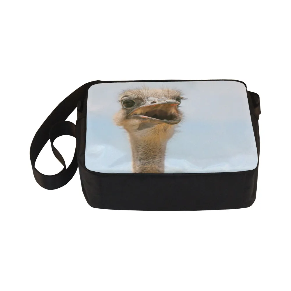 Ostrich Cross-Body Shoulder Bag