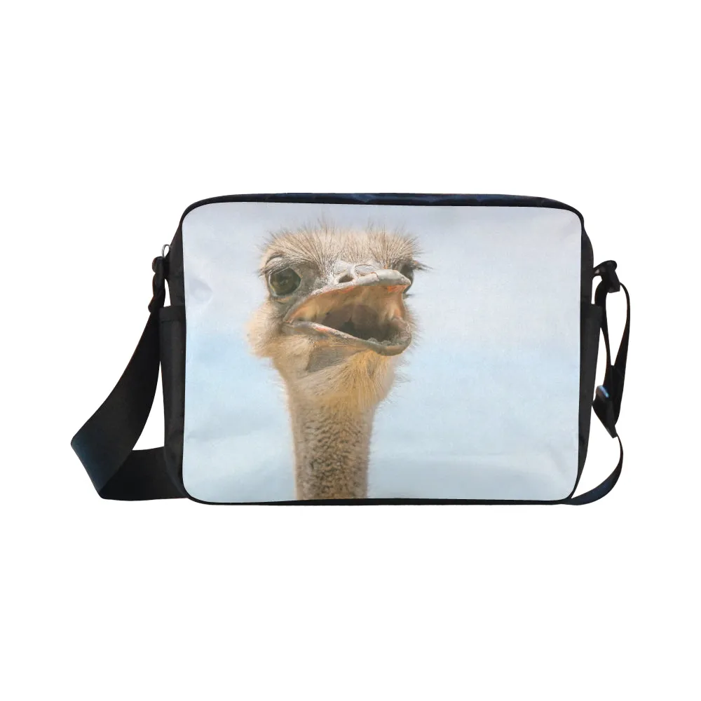 Ostrich Cross-Body Shoulder Bag