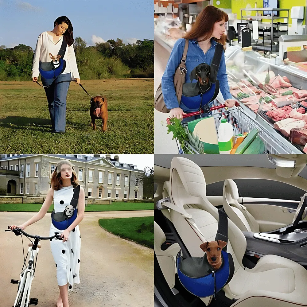 Pet Sling - Pet Carrier Shoulder Bag – Comfortable and Secure Travel for Small Pets