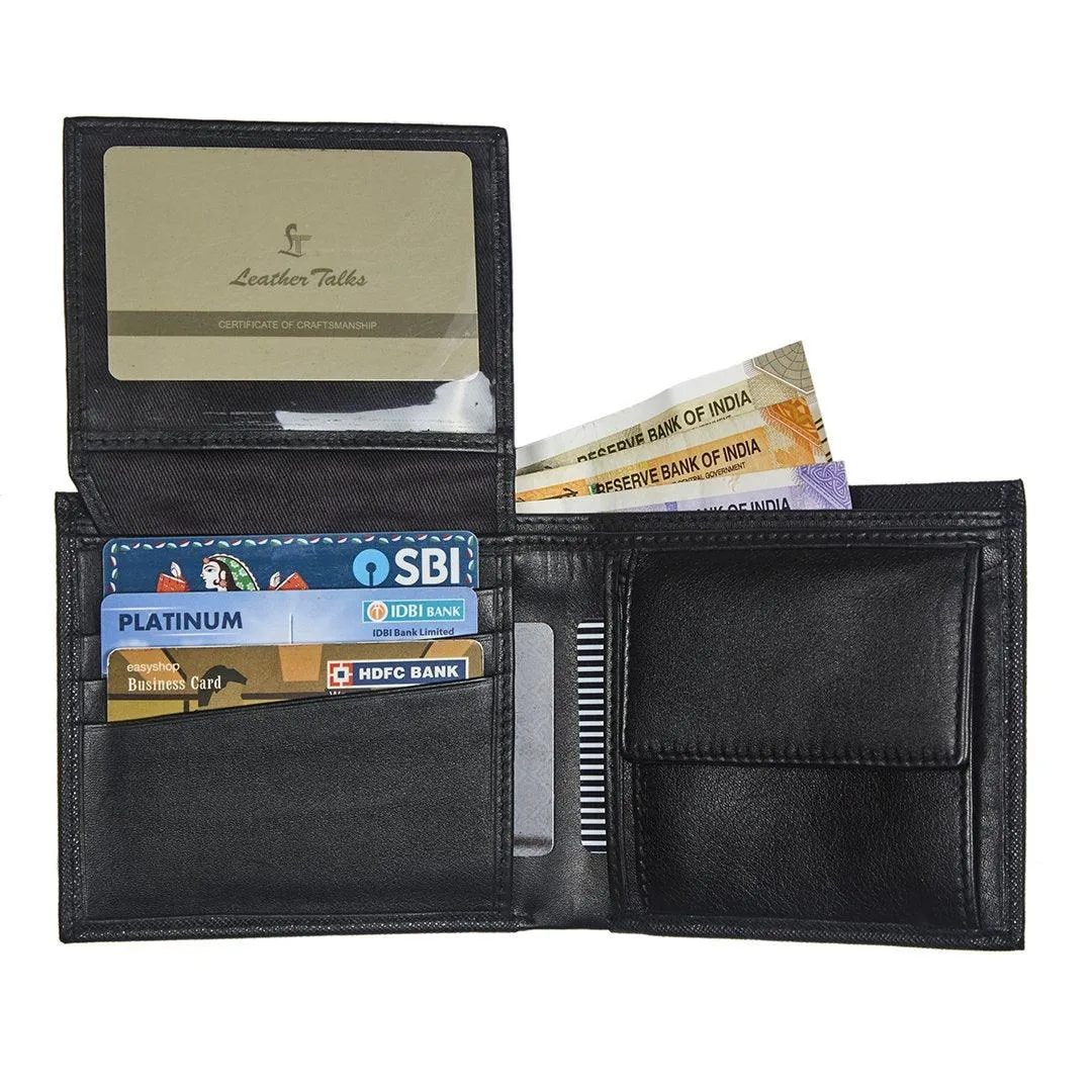 Premium Italian Saffiano Black Wallet