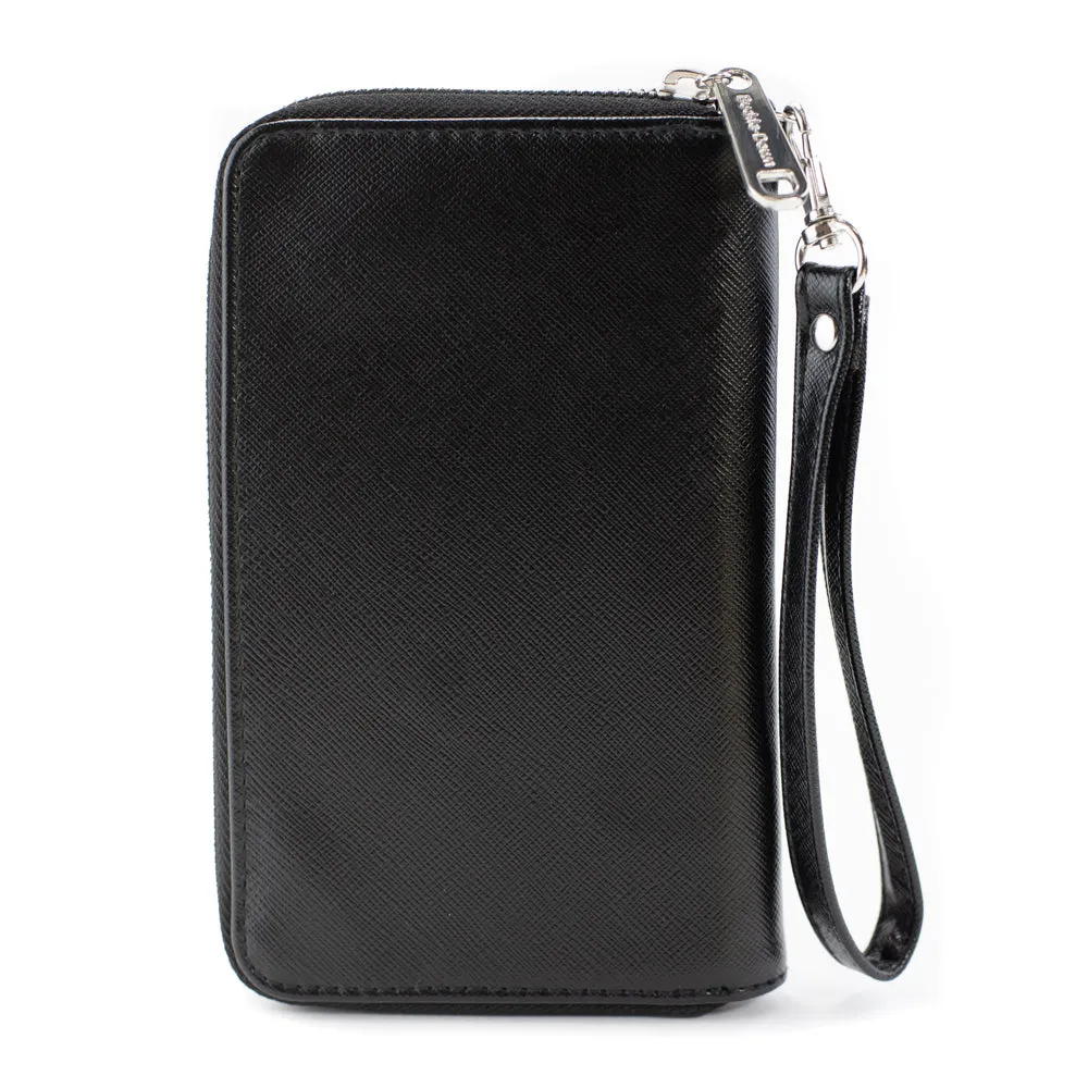 PU Zip Around Wallet Rectangle - TEENAGE MUTANT NINJA TURTLES Est. 1984 Action Poses Black/White