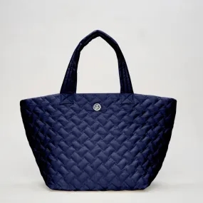 Ready Set Go Quilted Tote Bag - Navy