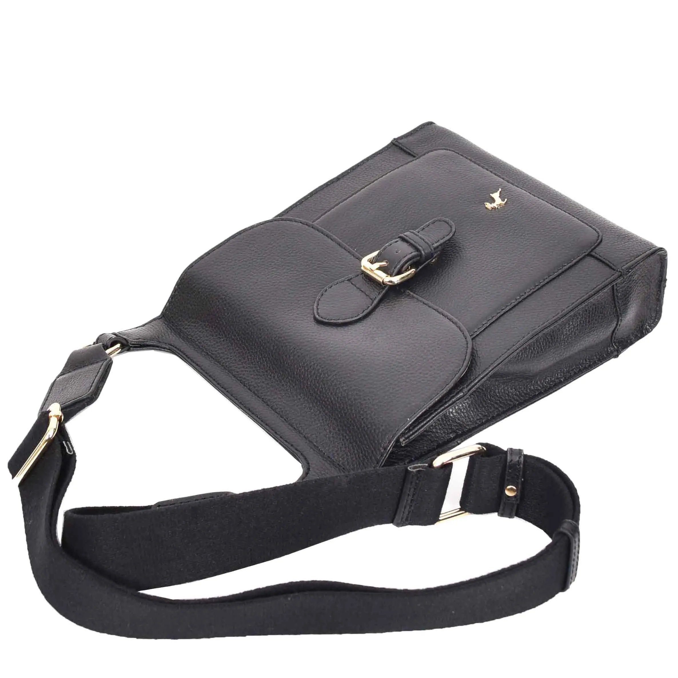 Real Leather Crossbody Bag Women's Casual Style Messenger Xela Black