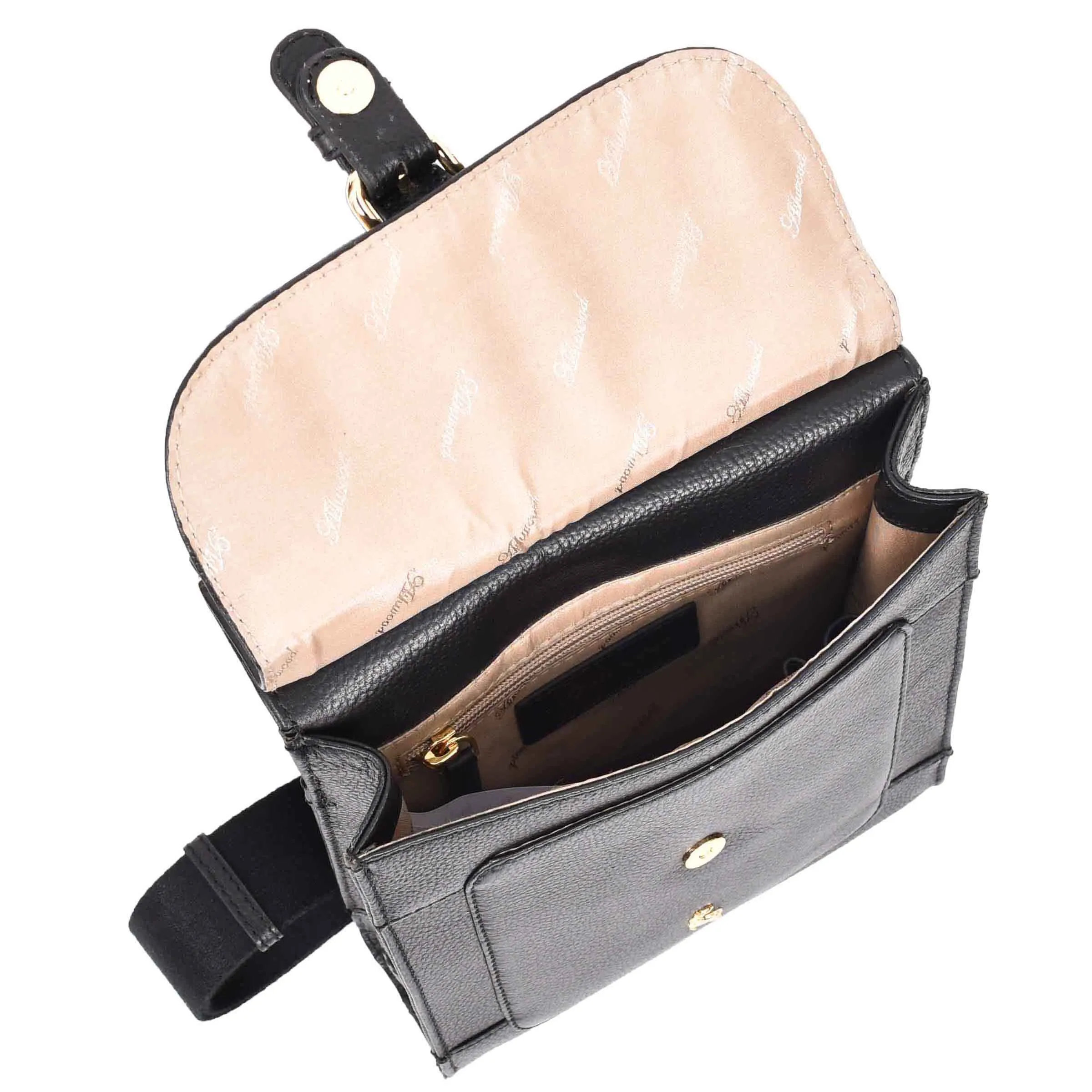 Real Leather Crossbody Bag Women's Casual Style Messenger Xela Black