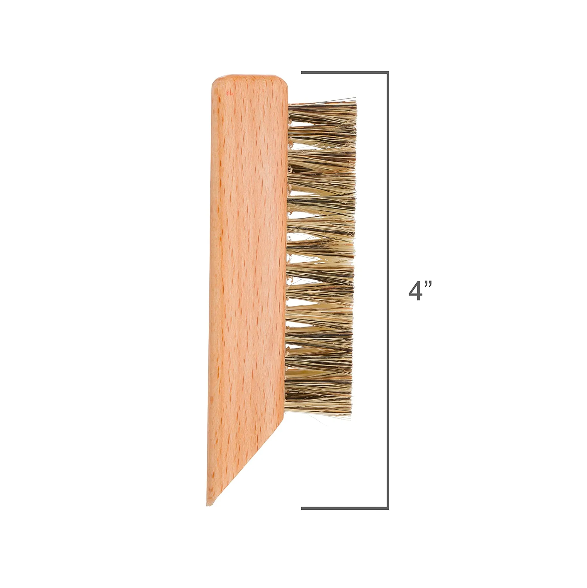 Redecker Natural Tampico Fiber Hiking Shoe Brush Multi-Purpose Boot Scraper Oiled Beechwood Handle 4-Inch Travel Size Made in Germany