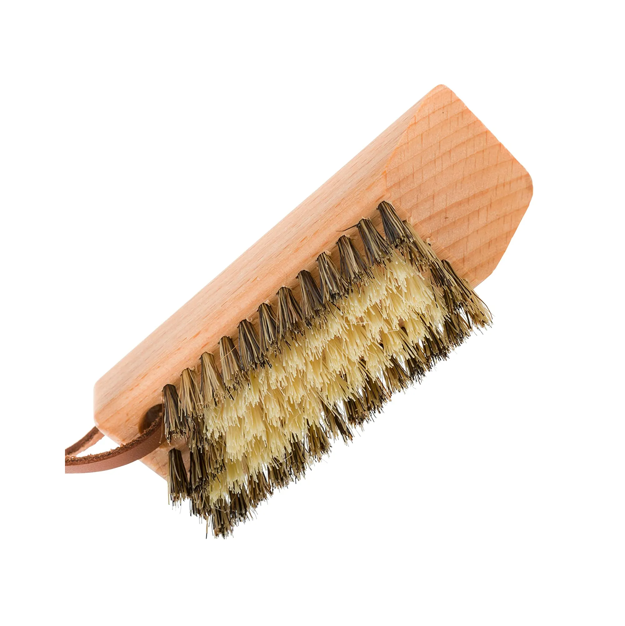 Redecker Natural Tampico Fiber Hiking Shoe Brush Multi-Purpose Boot Scraper Oiled Beechwood Handle 4-Inch Travel Size Made in Germany